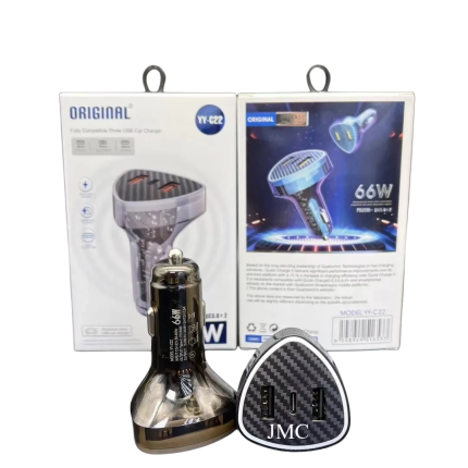 شارژر فندکی YY-C22 خروجی 66 وات